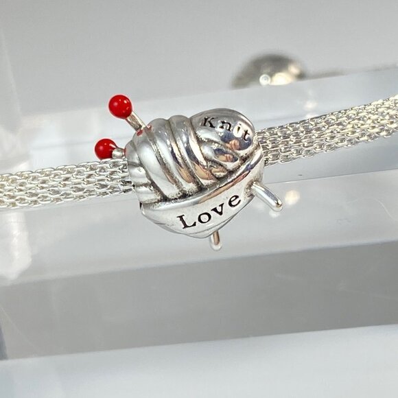 Sterling Silver Love Knitting Ball of Yarn Charm - Picture 5 of 12